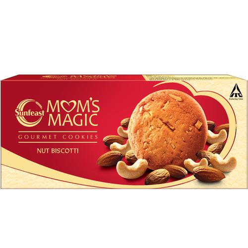 Sunfeast Mom's Magic Biscuits - Cookies - Nut Biscotti, 60 g Carton