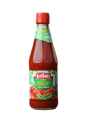 Online shopping Kissan Twist Chilli Tomato Sauce, 500 g Bottle