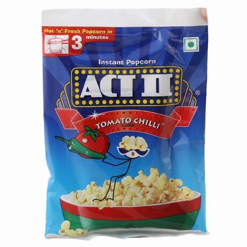 ACT II Instant Popcorn - Tomato Chilli, 59 g Pouch