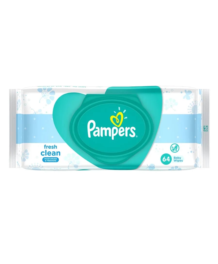Pampers Fresh Clean Baby Wipes - 64 Pcs