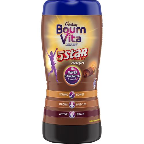 Cadbury Bournvita - 5 Star Magic, Chocolate Health Drink, 500 g Jar