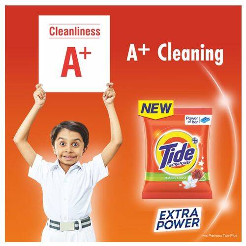 Tide Plus Detergent Washing Powder - Extra Power Jasmine & Rose, 500 g Pouch