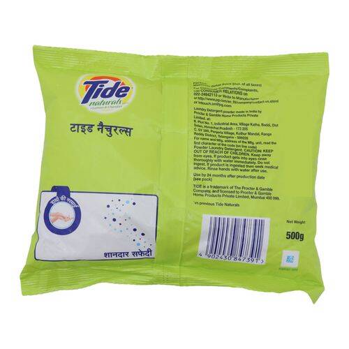 Tide Naturals Detergent Powder - Lemon & Chandan, 500 g