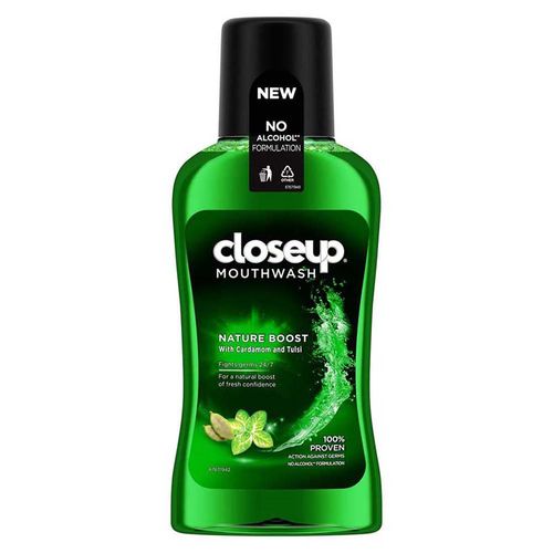 Closeup Nature Boost Anti Germ Mouthwash, 250 ml