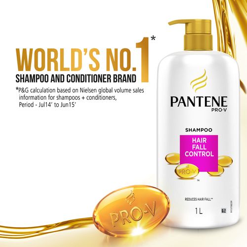 Pantene Shampoo - Hair Fall Control, 1 L