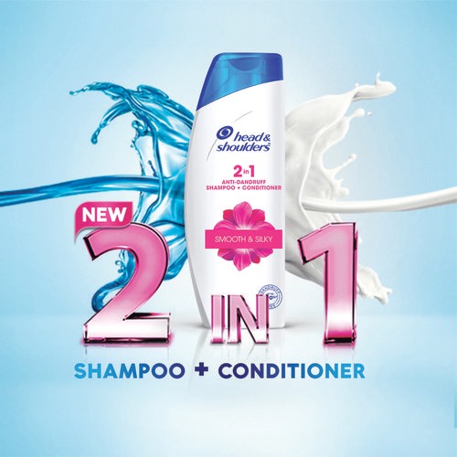 Head & shoulders 2-in-1 Shampoo + Conditioner - Smooth & Silky, 180 ml