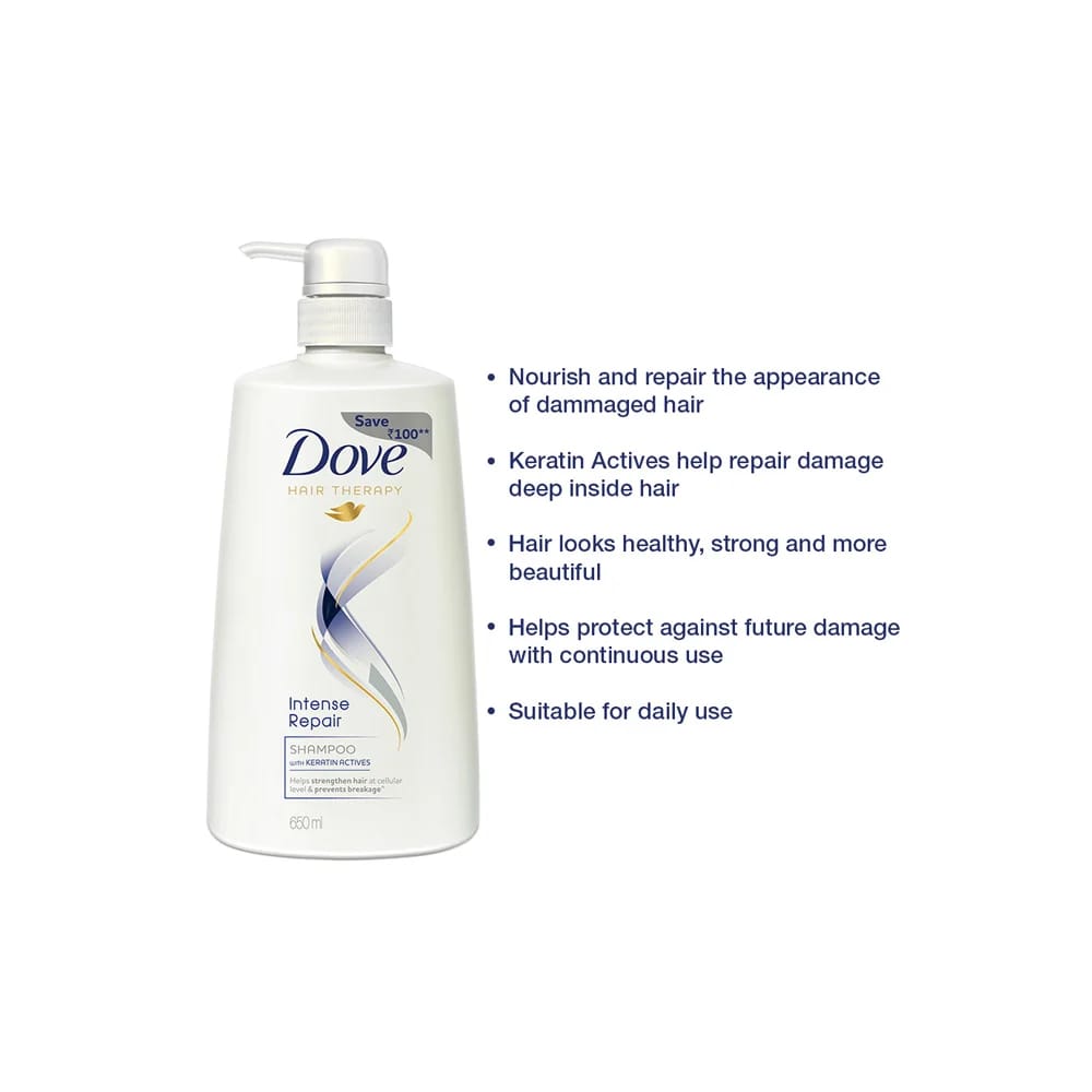 Dove Intense Repair Shampoo, 650 ml