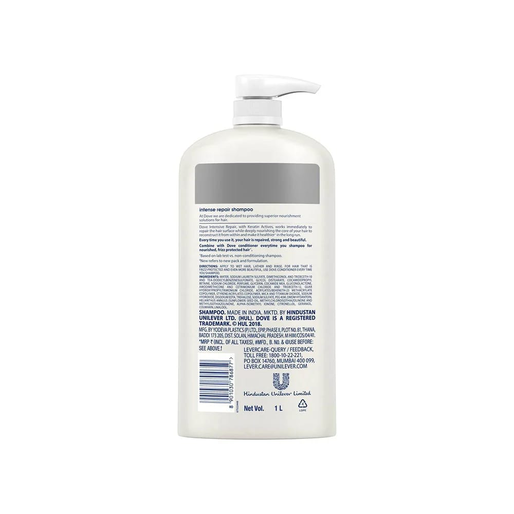 Dove Intense Repair Shampoo, 1 L
