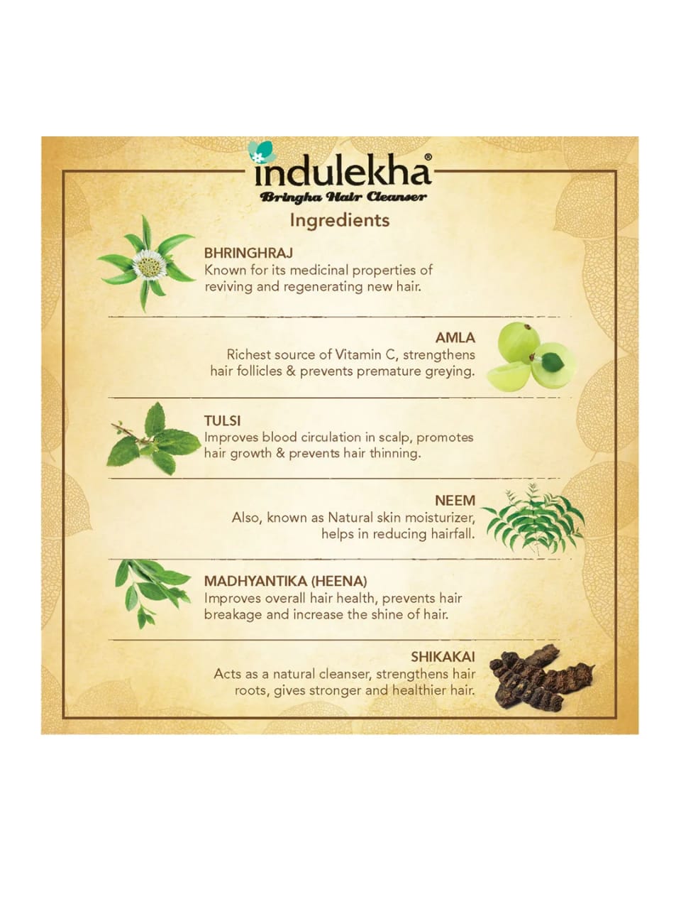 Indulekha Bringha Hair Anti - Hair Fall Shampoo, 100 ml 
