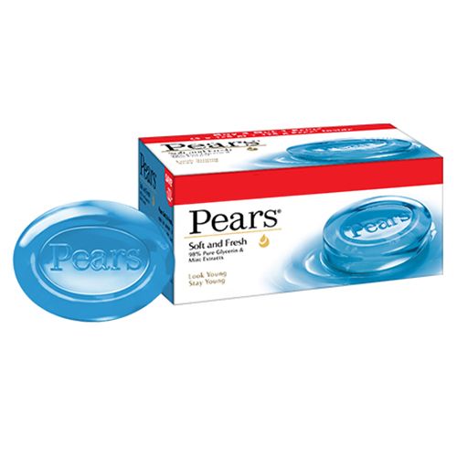 Pears Bathing Soap - Soft & Fresh, 125 g (Pack of 4)
