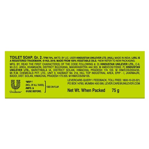 Liril Soap Bar - Lemon & Tea Tree Oil, 2×75 g Multipack