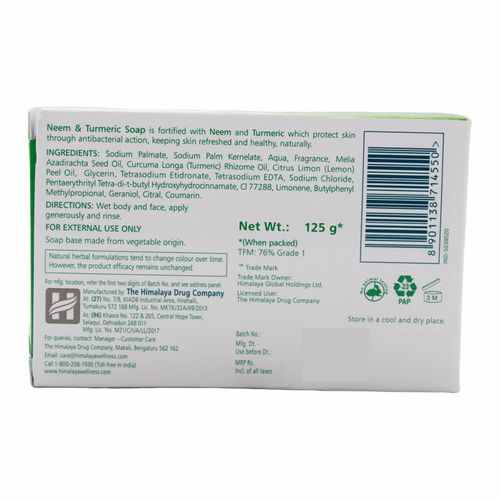 Himalaya Bathing Soap - Neem & Turmeric, 4x125 g Multipack