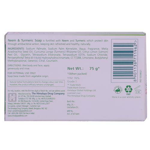 Himalaya Soap - Neem & Turmeric, 2x75 g Multipack