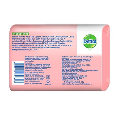 Dettol Bathing Bar Soap - Skincare, 125 g (Pack Of 4)