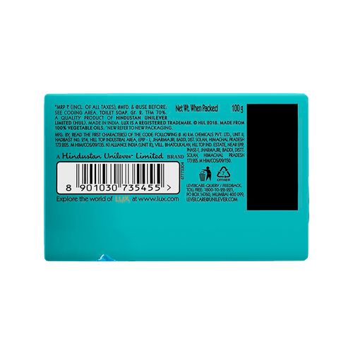 Lux Fresh Splash Water Lily & Cooling Mint Soap Bar, 100 g