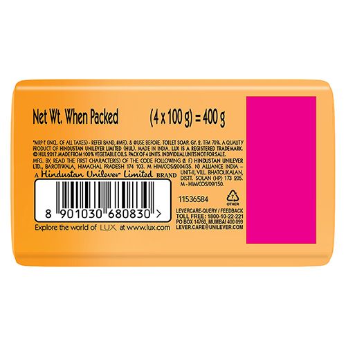 Lux Soap - Saffron, 100 g Pack of 4