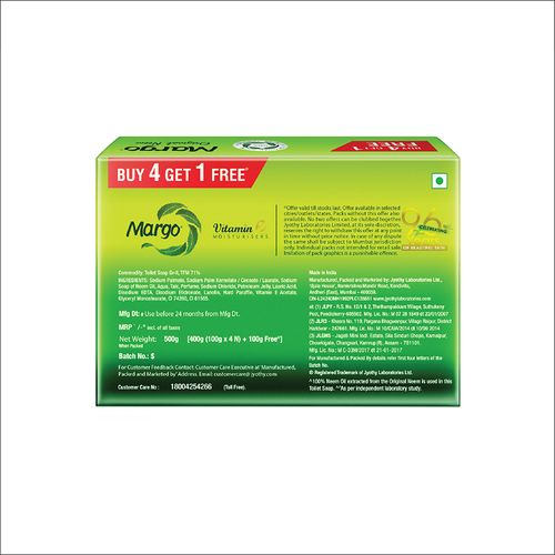Margo Bathing Soap - Original Neem, 100 g Buy 4 Get 1 Free