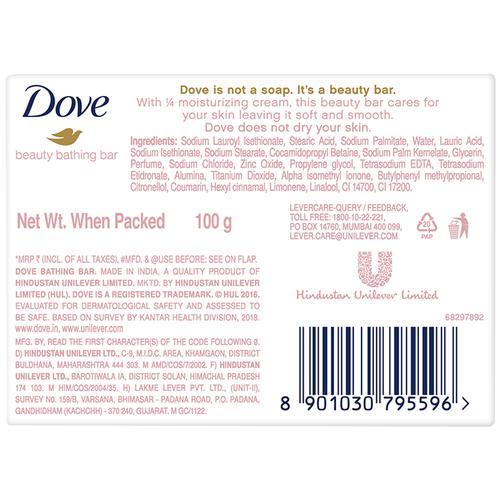 Dove Pink/Rosa Beauty Bathing Bar, 100 g