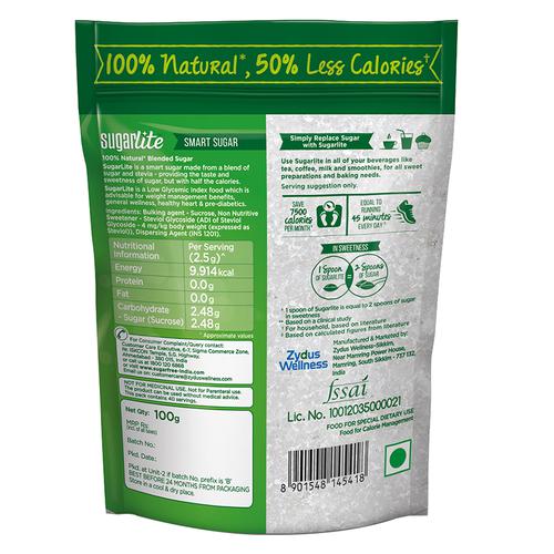Sugarlite 50% Less Calories Sugar, 100 g Pouch