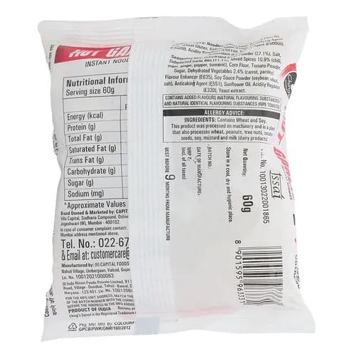 Chings Instant Noodles - Hot Garlic, 60 g Pouch