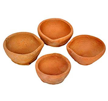 Online shopping Mitti Ka Diya, 4 Pcs