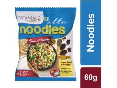 Patanjali Atta Noodles Desi Masala, 60 g