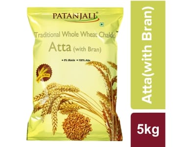 Patanjali Whole Wheat Chakki Atta, 5 Kg