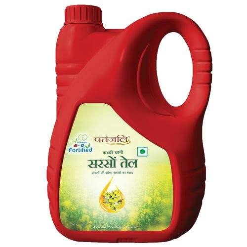 Patanjali Kacchi Ghani Mustard Oil, 5 Ltr