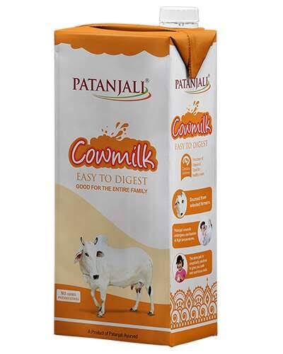 Patanjali Cow Milk/With Straw, 1 Ltr 