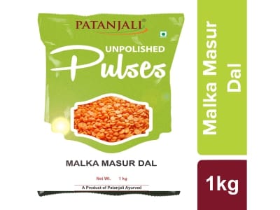 Patanjali Unpolished Malka Masur Dal, 1kg