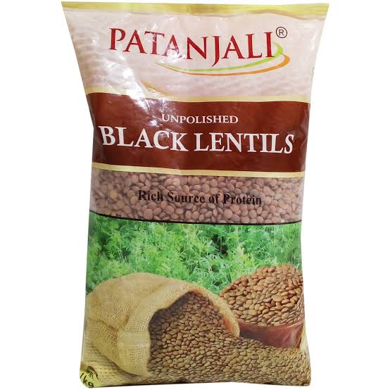 Patanjali Unpolished Black Masur, 1 Kg