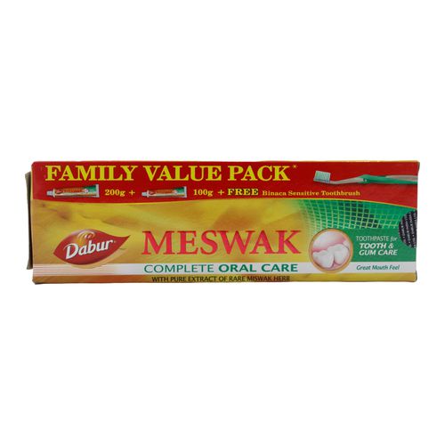 Dabur Meswak Toothpaste with Toothbrush (Family Pack), 300 g